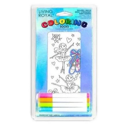 Image of Ballerina Coloring Socks
