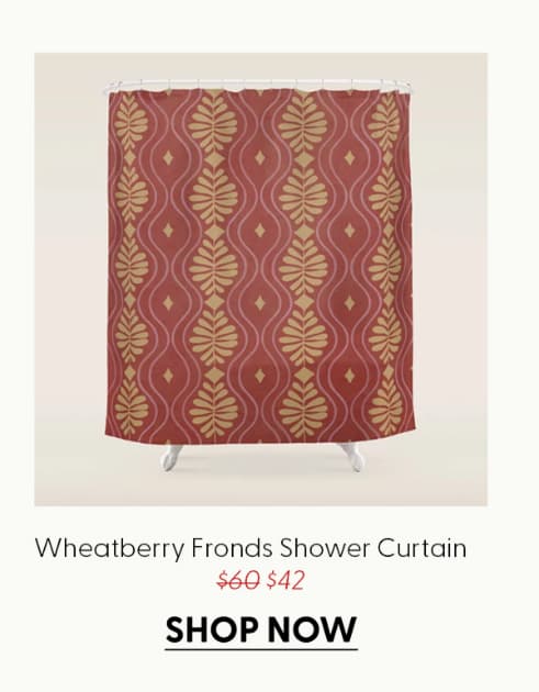 Wheatberry Fronds Shower Curtain