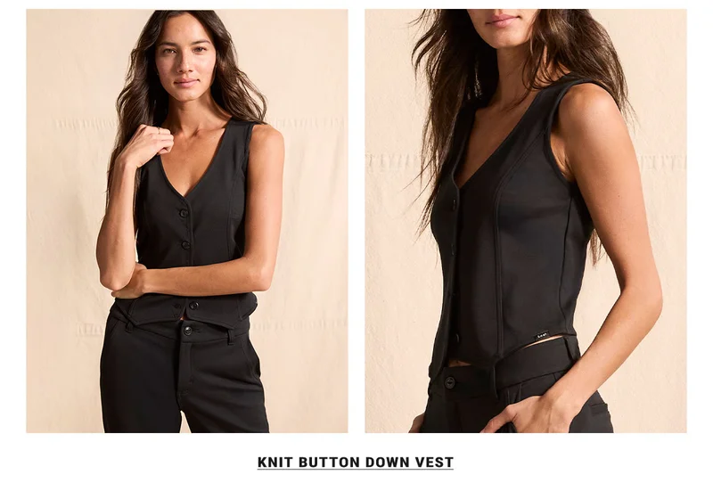 Knit Button Down Vest