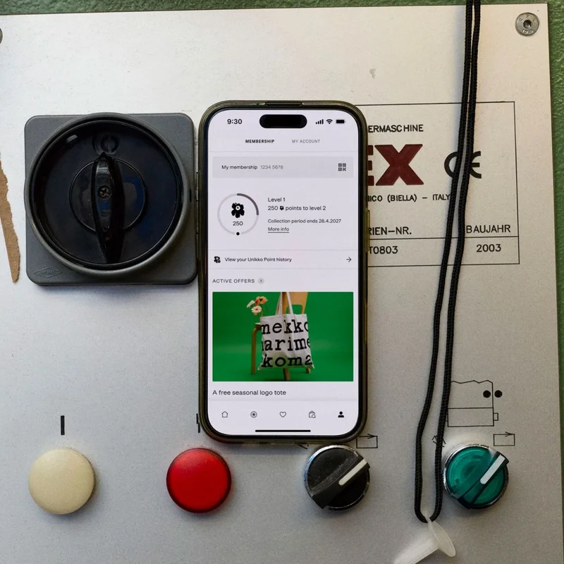 Loyalty benefits? Marimekko app.