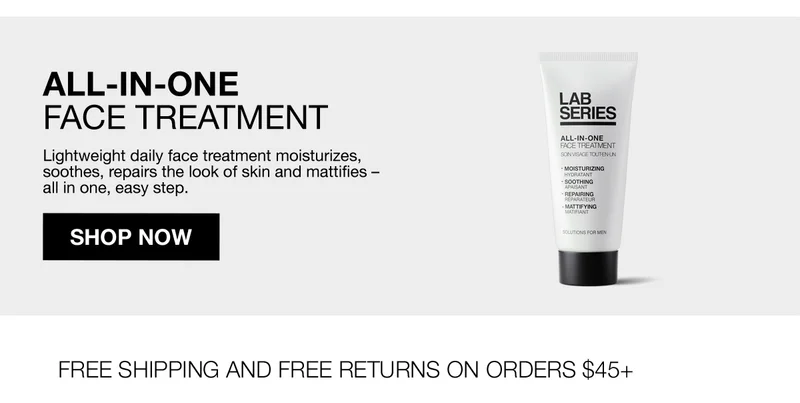ALL-IN-ONE FACE TREATMENT | Lightweight daily face treatment moisturizes, soothes, repairs the look of skin and mattifies - all in one, easy step. | SHOP NOW | FREE SHIPPING AND FREE RETURNS ON ORDERS $45+
