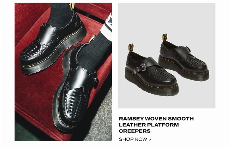 Ramsey Woven Smooth Leather Platform Creepers