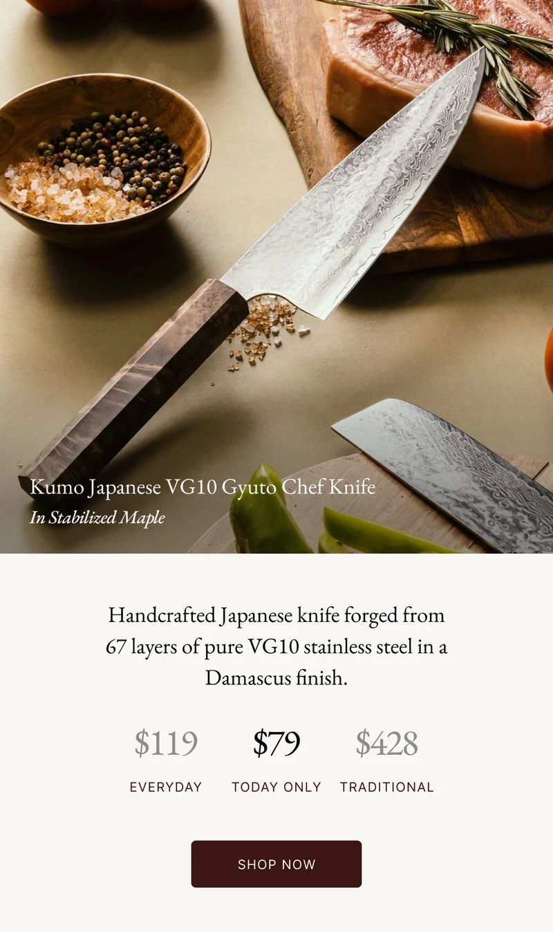 Kumo VG10 Gyuto Chef Knife
