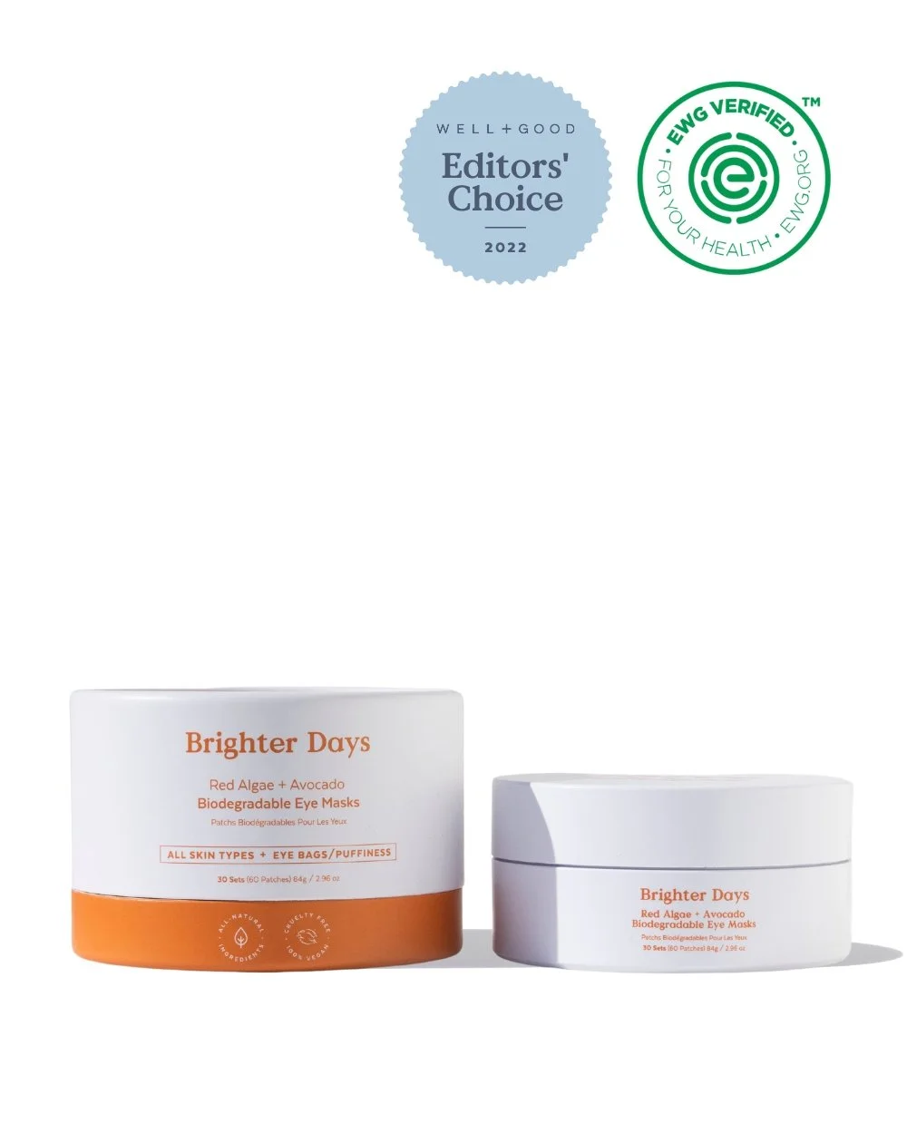 Image of Brighter Days Red Algae + Avocado Biodegradable Eye Masks