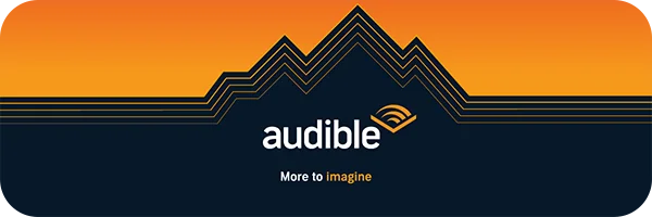Audible ad. Copy reads: audible, more to imagine.