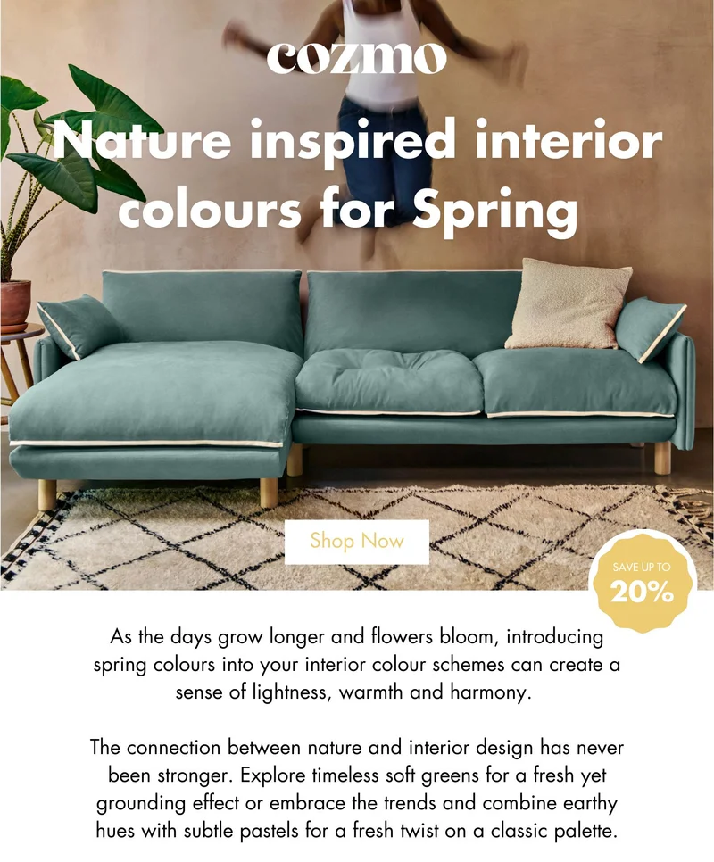 Nature inspired interior colours for Spring