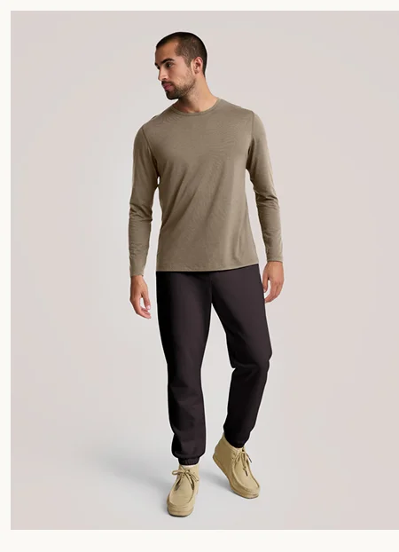 Classic Fleece Men's Jogger in Slate Brown