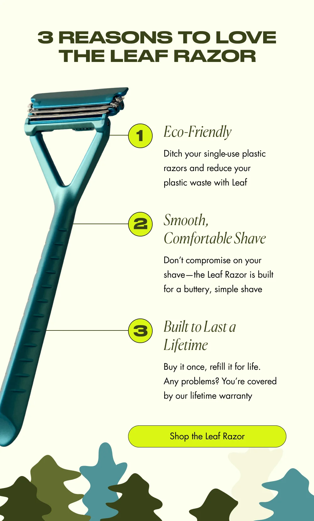 3 Reasons to Love the Leaf Razor [ Shop the Leaf Razor ]