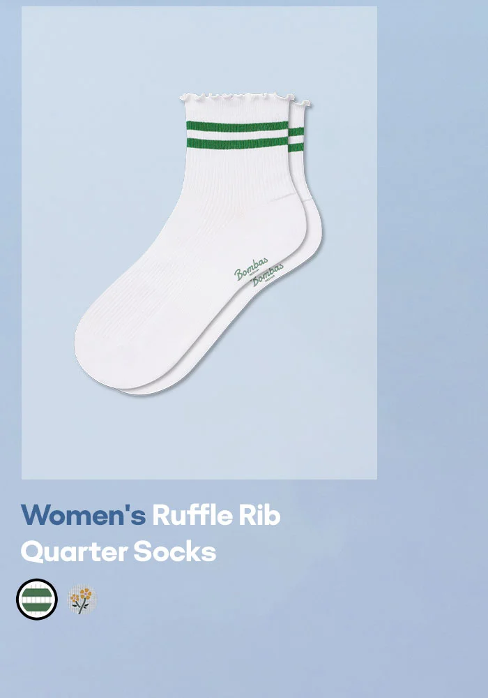 Women's Ruffle Rib Quarter Socks