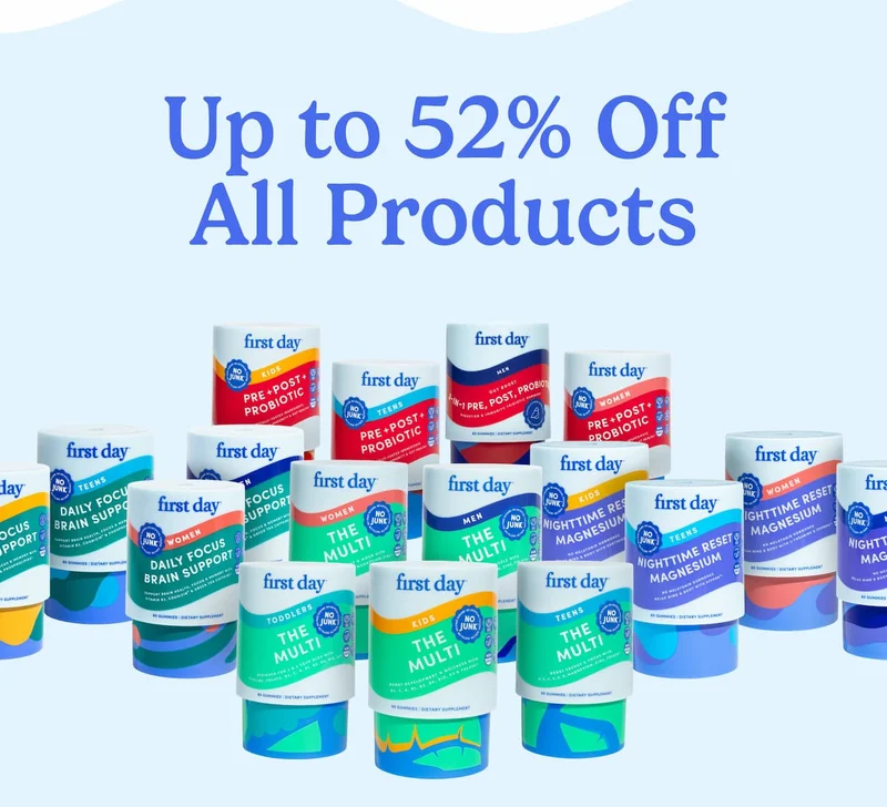 Up to 52% off all products!