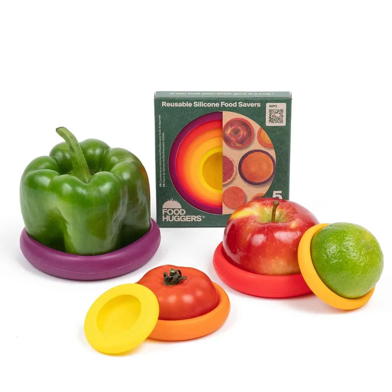 Reusable Silicone Food Savers, Set Of 5