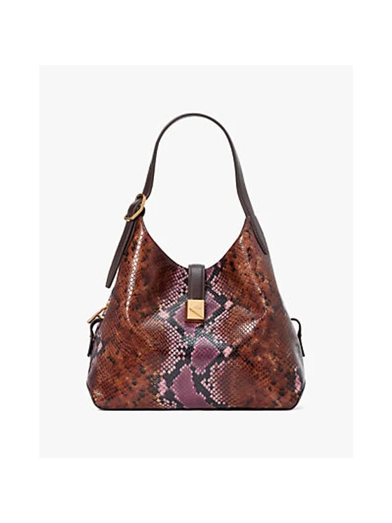 Deco Snake Embossed Crossbody Tote
