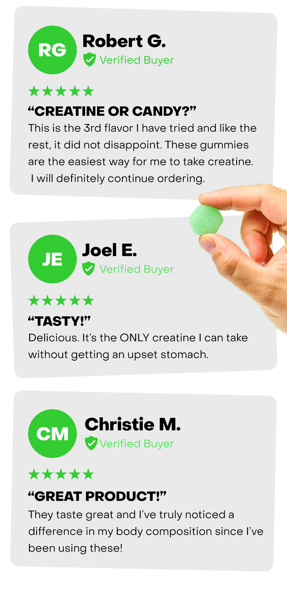 See what real customers have to say about our newest flavor, Sour Green Apple! (Hint: we have a new favorite, from the sound of it!)