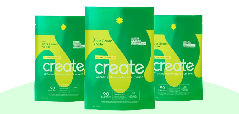 Get your Sour Green Apple creatine gummies now and experience how tasty creatine can be!