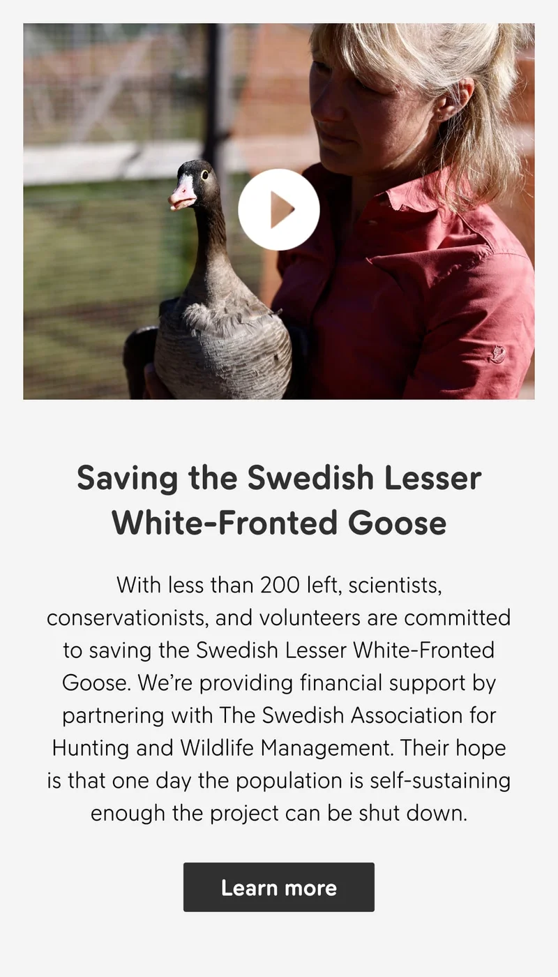 Wildlife conservation with Fjällräven