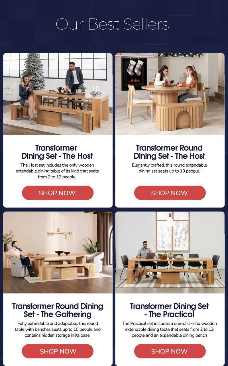 Transformer Table Holiday Sale