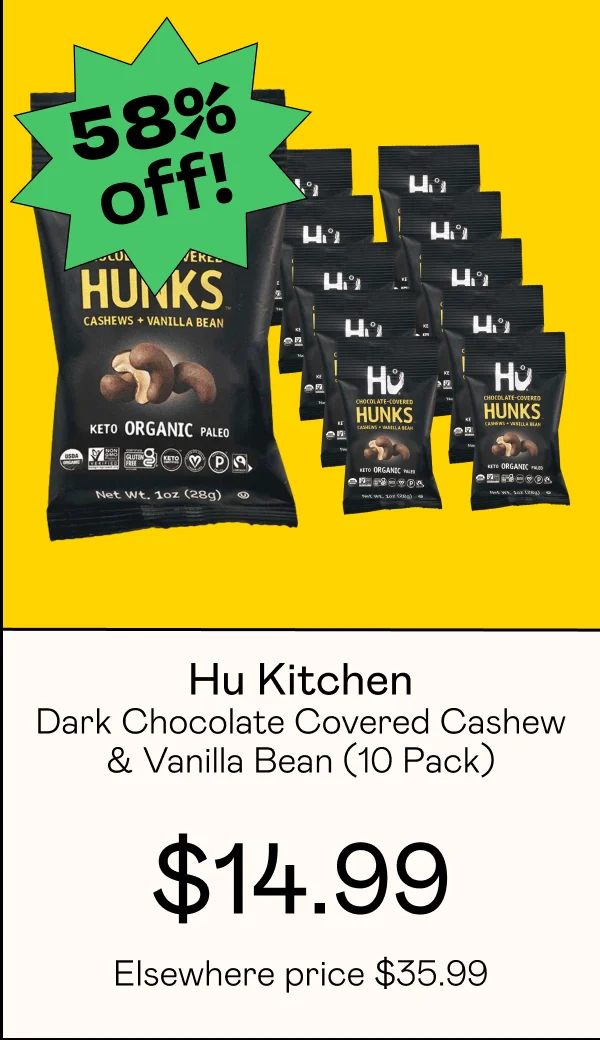Dark Chocolate Covered Cashew & Vanilla Bean (10 Pack)