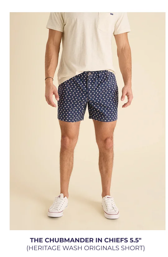 Heritage Wash Originals Short: The Chubmander in Chiefs 5.5"