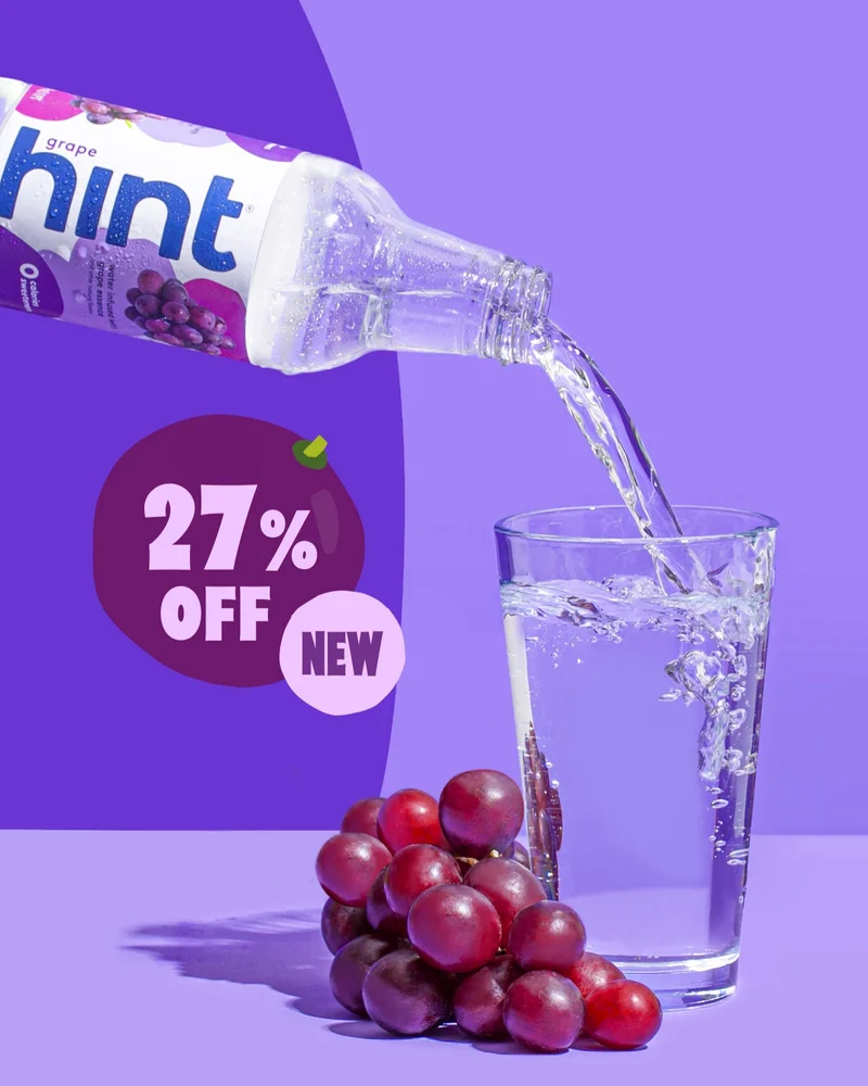 Grape Hint pouring into a glass