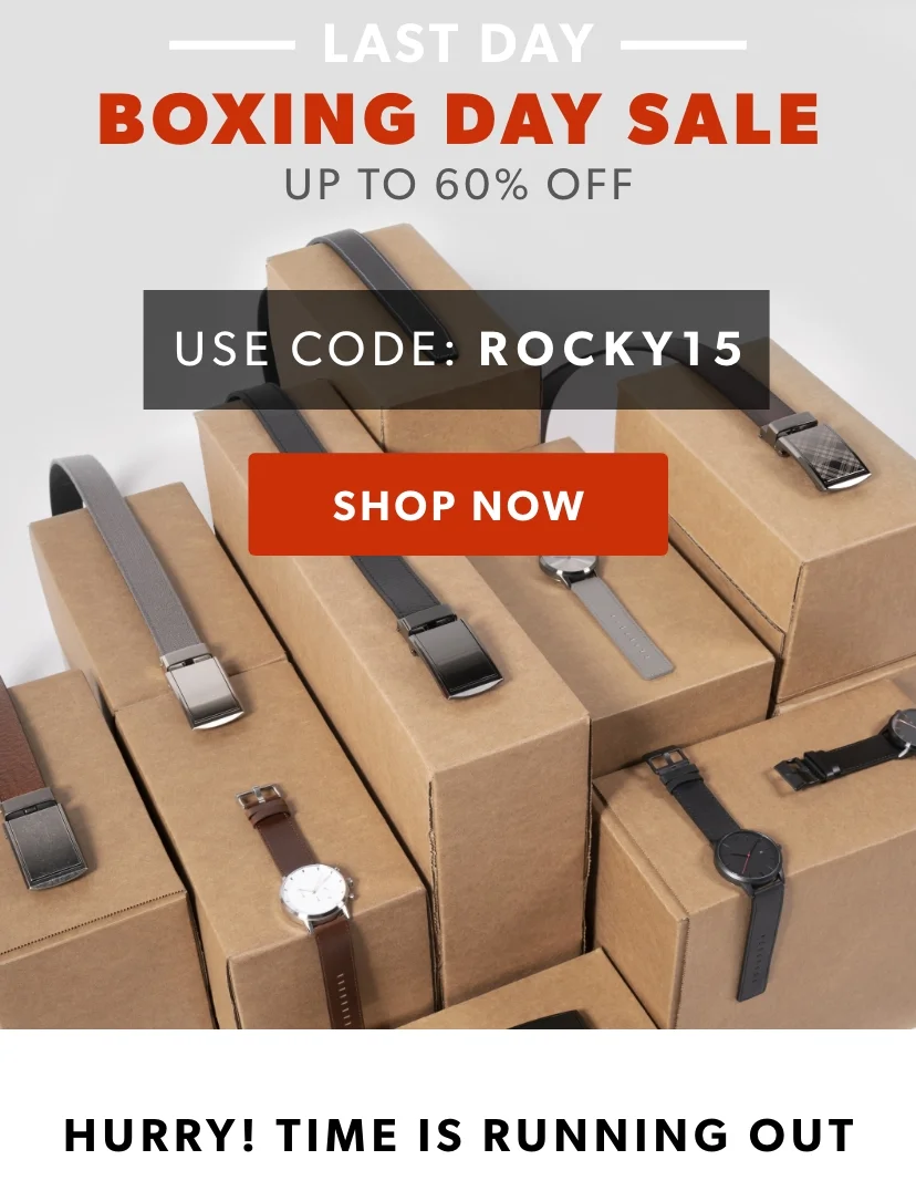 BOXING DAY SALE! 15% OFF SITEWIDE. USE CODE: discount code. SHOP NOW.