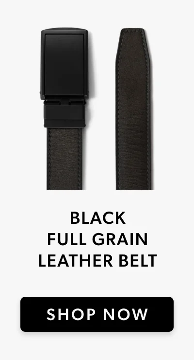 Black Full Grain Leather Belt