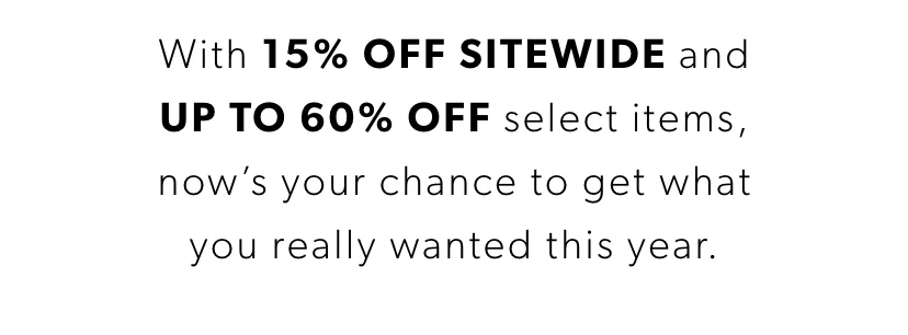 15% OFF SITEWIDE
