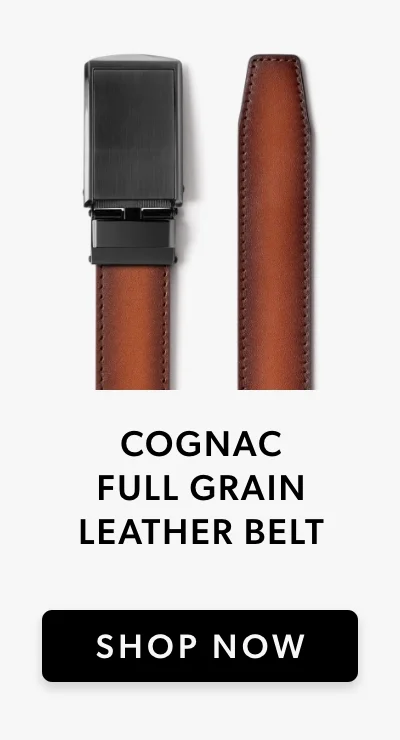 Cognac Full Grain Leather Belt