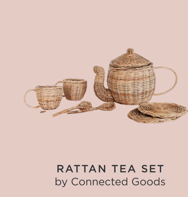 Rattan Tea Set