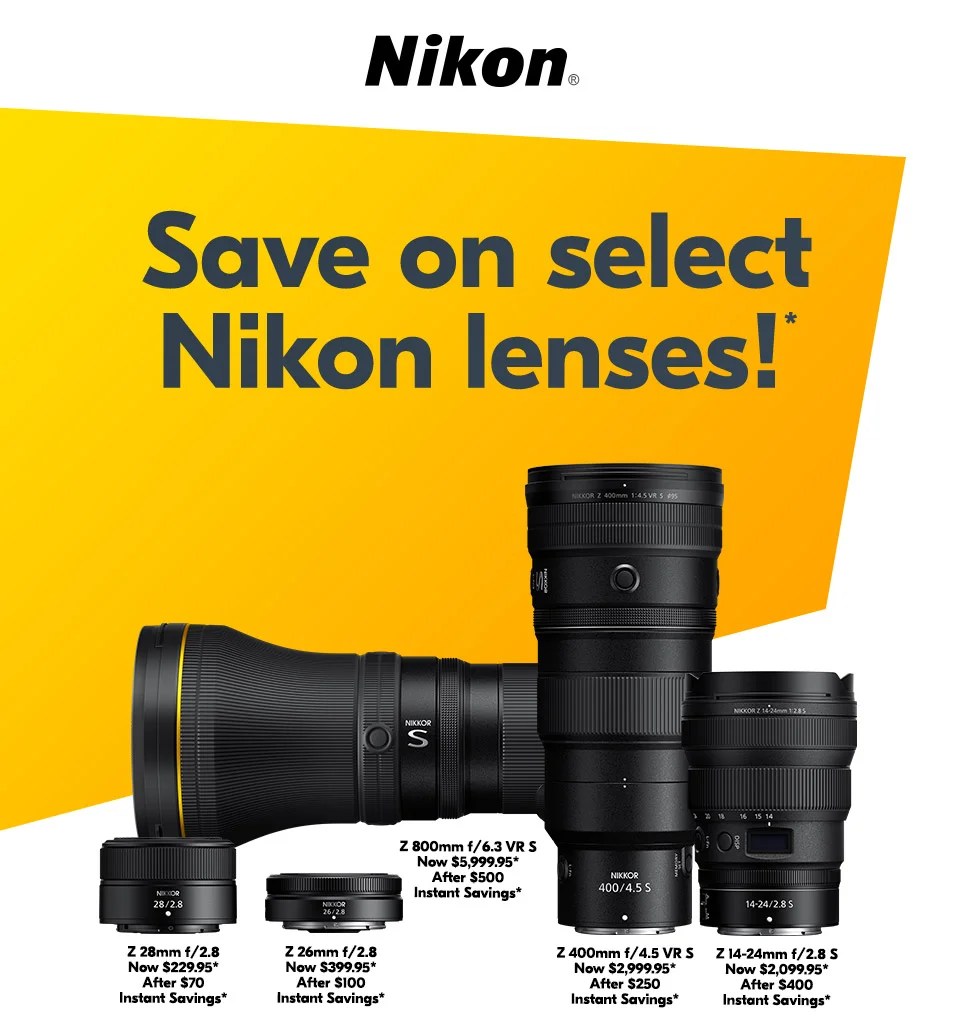 Nikon | Save on select Nikon lenses!*