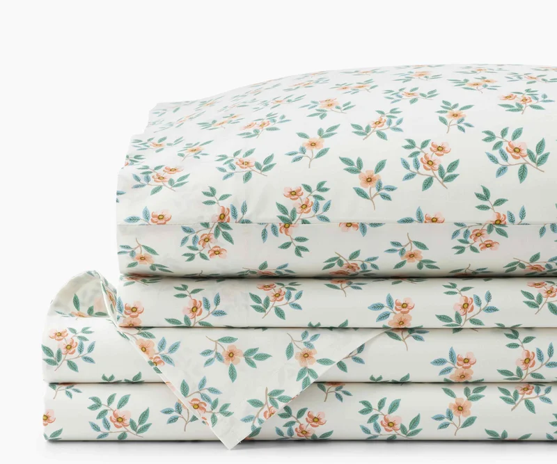 Image of Percale Sheet Set - Citrus Grove