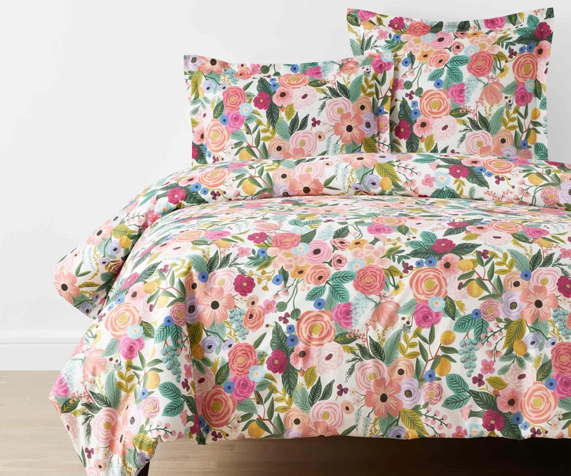 Image of Percale Duvet Cover - Garden Party