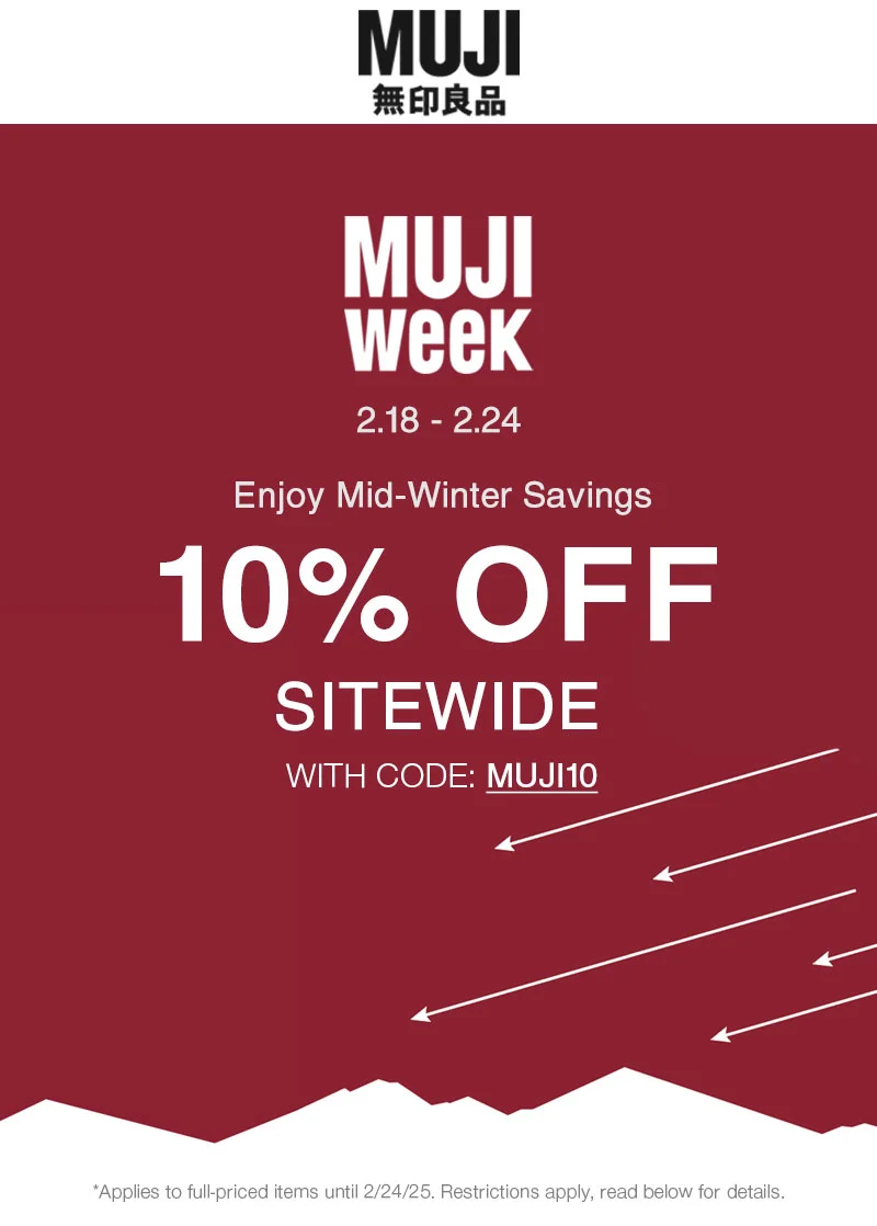 Shop 10% Off Sitewide With Code MUJI10