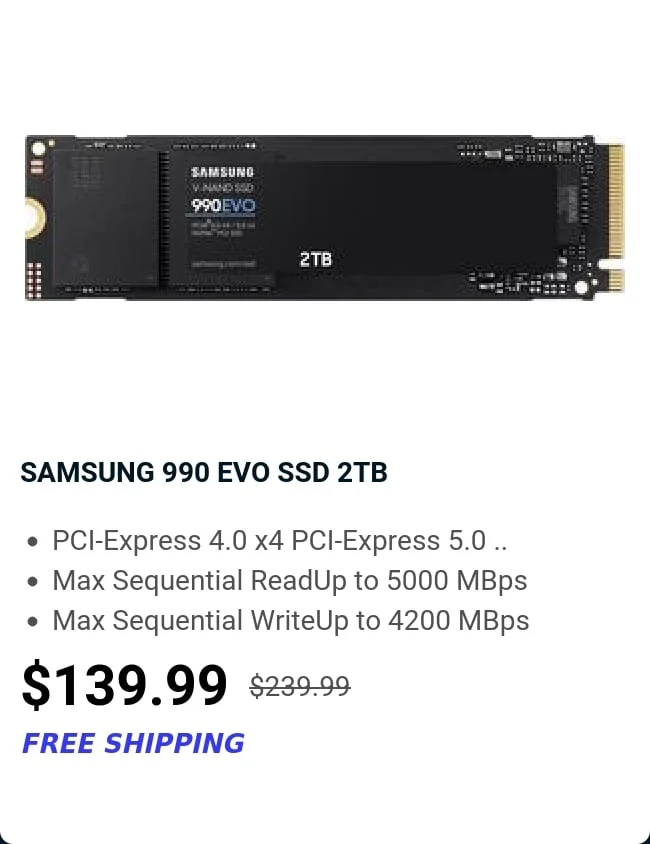 SAMSUNG 990 EVO SSD 2TB