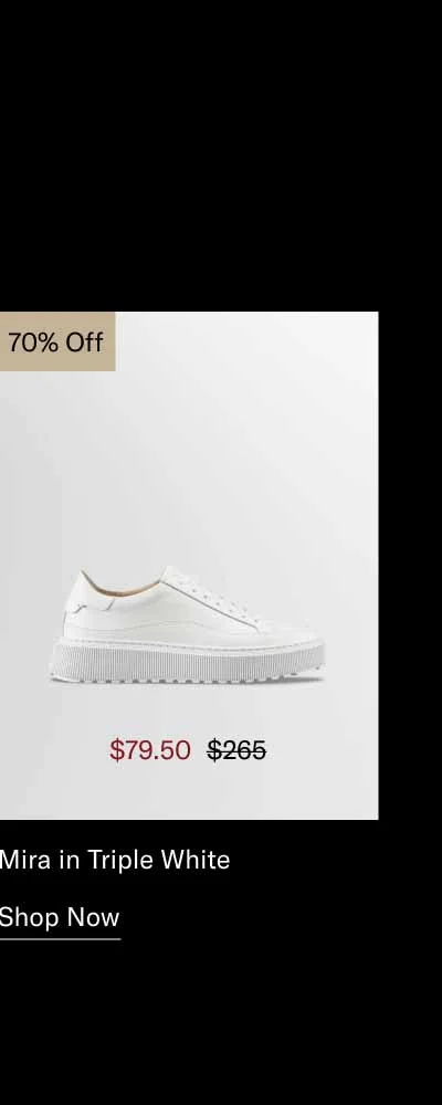 Mira in Triple White 70% off-Shop Now