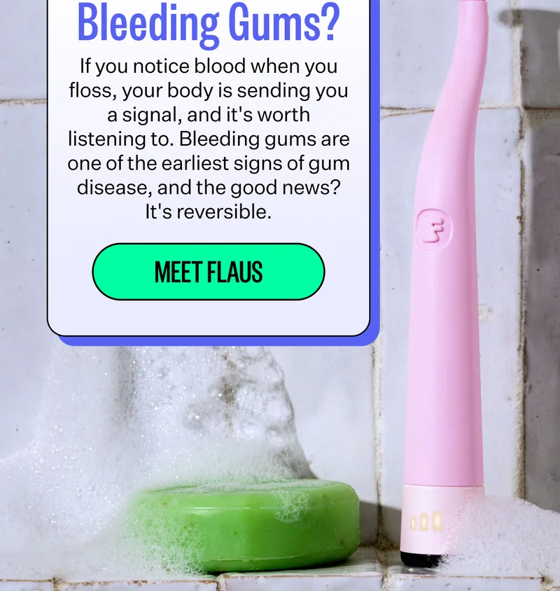 Bleeding Gums? If you notice blood when you floss, your body is sending you a signal, and it's worth listening to. Bleeding gums are one of the earliest signs of gum disease, and the good news? It's reversible.