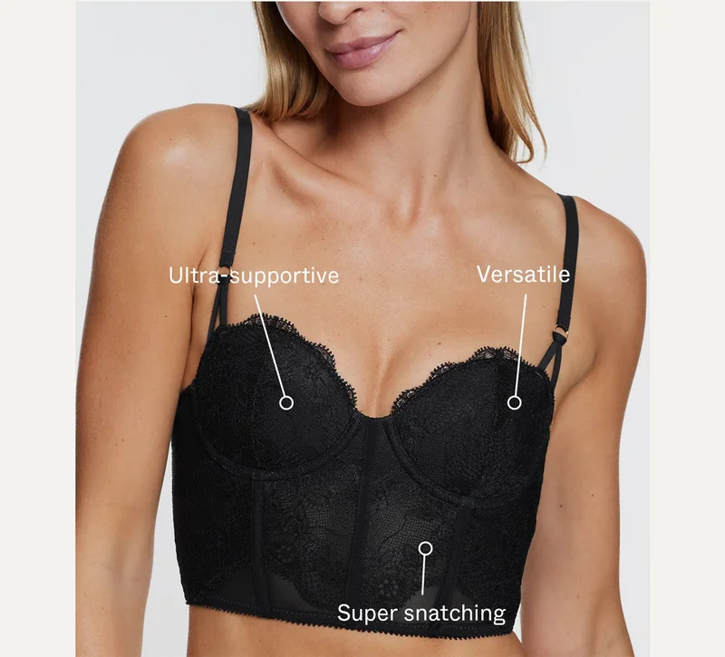 Lace Corset Top in Black