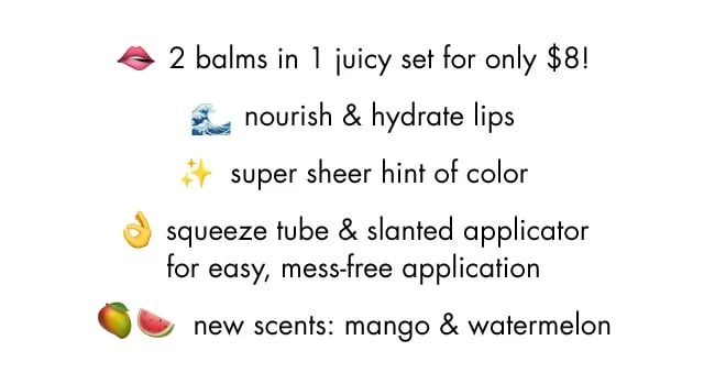 2 balms in 1 juicy set 2 balms in 1 juicy set