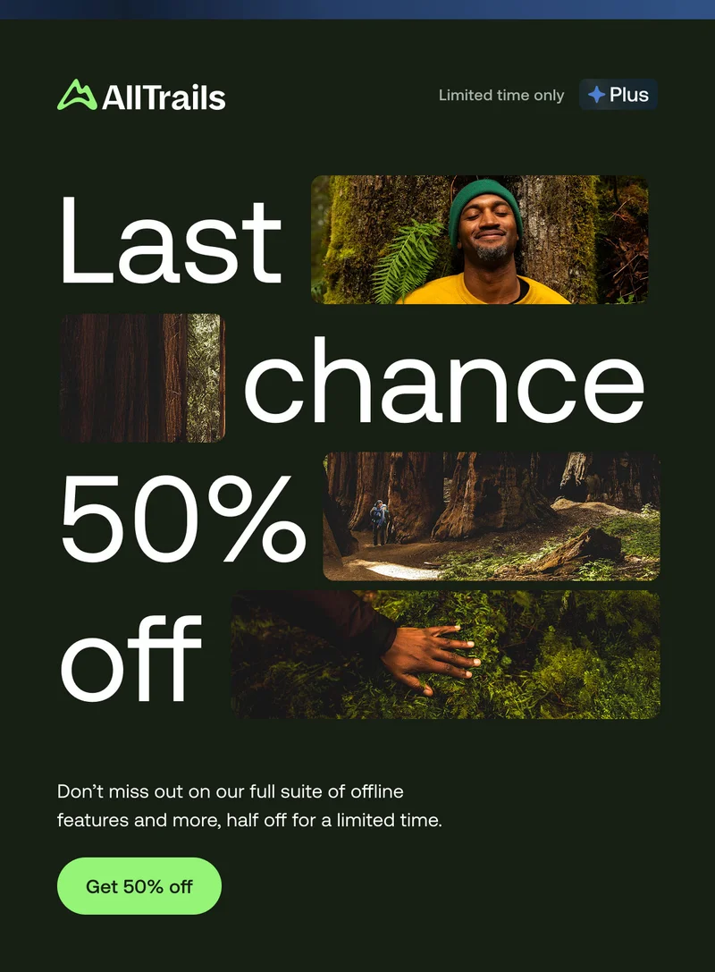 Don’t miss out on our full suite of offline features and more, half off for a limited time. Get 50% off.