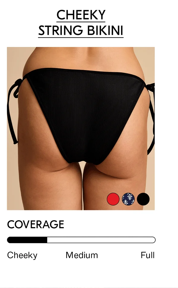 Cheeky String Bikini —&nbsp;Coverage: Cheeky