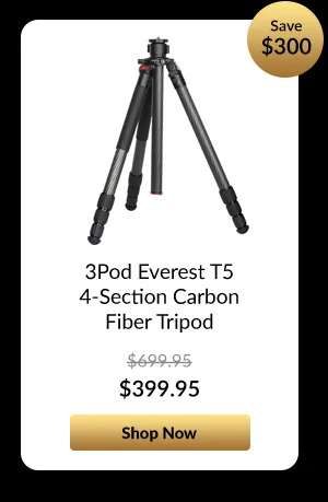3Pod Everest T5 4-Section Carbon Fiber Tripod