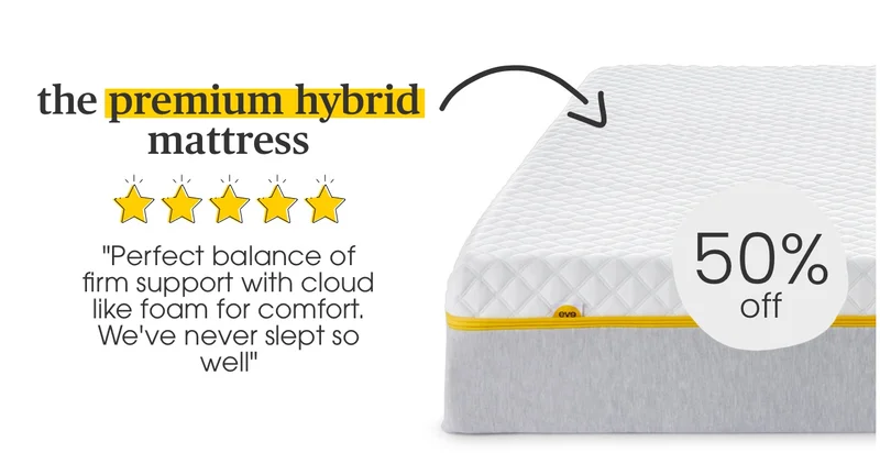 up to 50% off mattresses