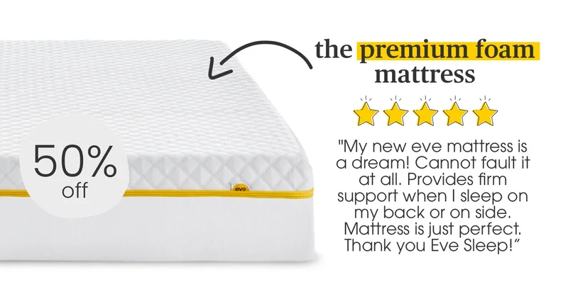 up to 50% off mattresses