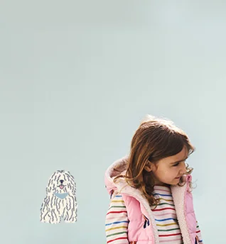Borg Mix Reversible Gilet - Vintage Pink Pups