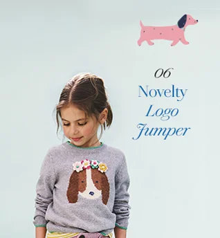 Fun Logo Jumper - Soft Grey Dog