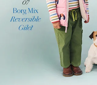 Borg Mix Reversible Gilet - Vintage Pink Pups