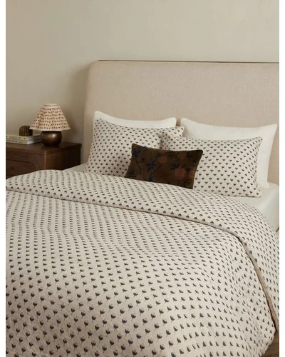Poiret European Flax Linen® Duvet Cover - Fern and Denim / King/Cal King / Duvet Cover