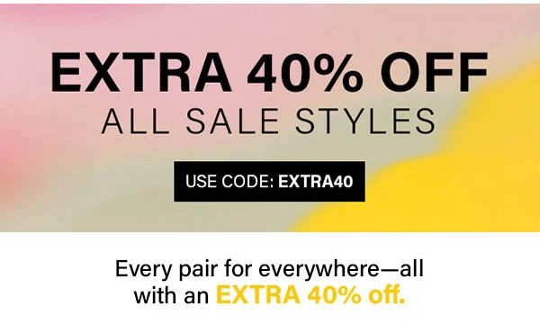Sale on Sale Extra 40% Off All Sale Styles