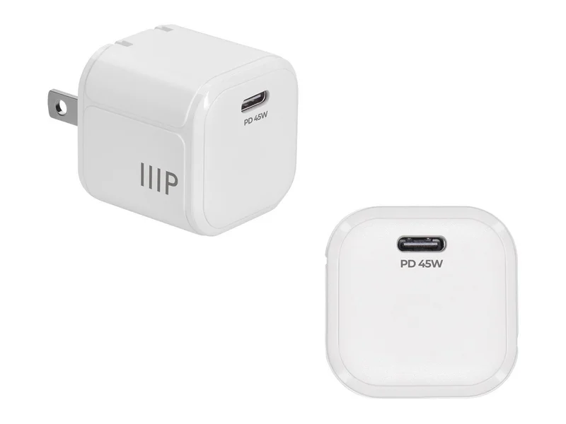 45W USB‑C® Mini Cubic GaN Charger In White