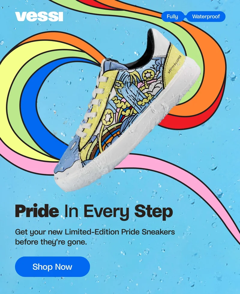 Pride In Every Step.  Get your new Limited-Edition Pride Sneakers before they’re gone. Shop now