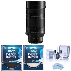 Panasonic Leica DG Vario-Elmarit 100-400mm f/4.0-6.3 II ASPH Lens, Bundle with 72mm CPL+UV Lens Filter Kit and Cleaning Kit